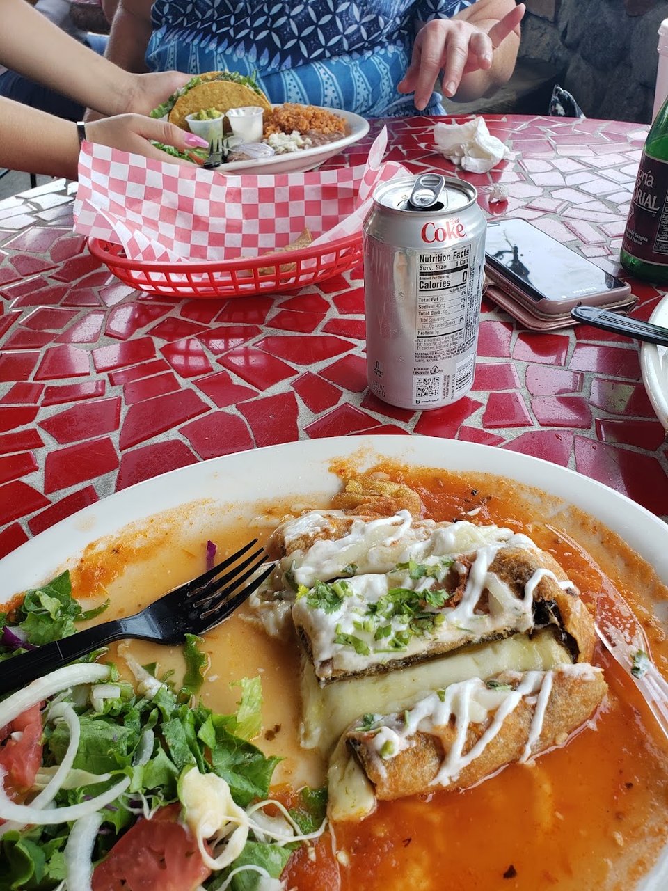 Burritos and combo plates on menu
